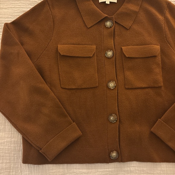 Like New Sézane Betty Cardigan in Hazelnut Size L - Picture 5 of 10